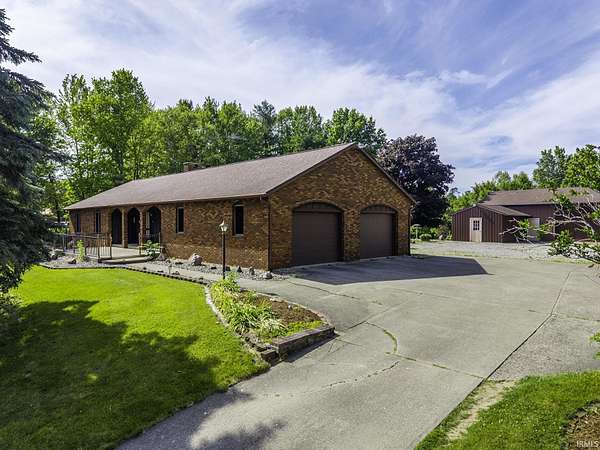 3.8 Acres of Land with Home for Sale in Churubusco, Indiana