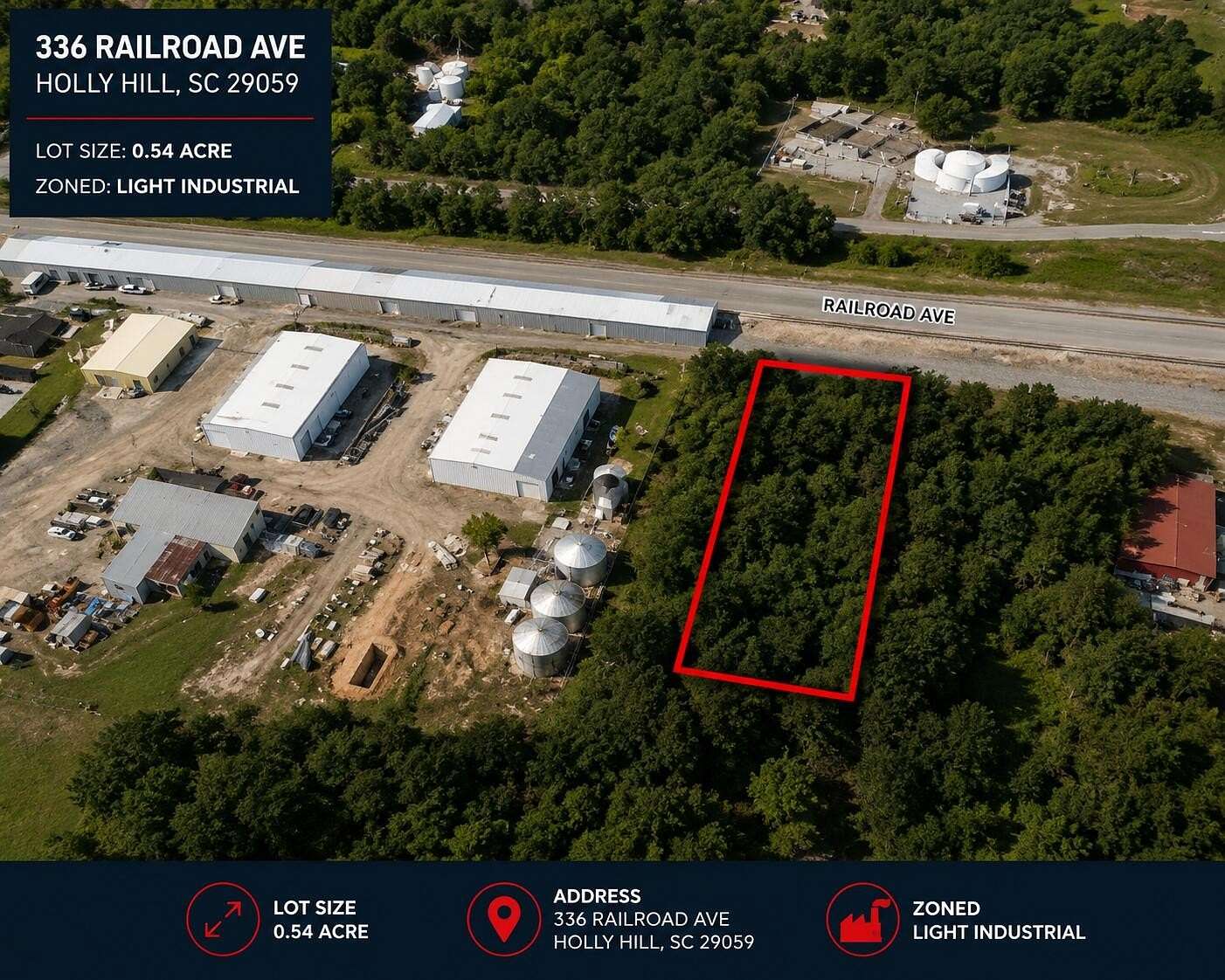 0.54 Acres of Commercial Land for Sale in Holly Hill, South Carolina