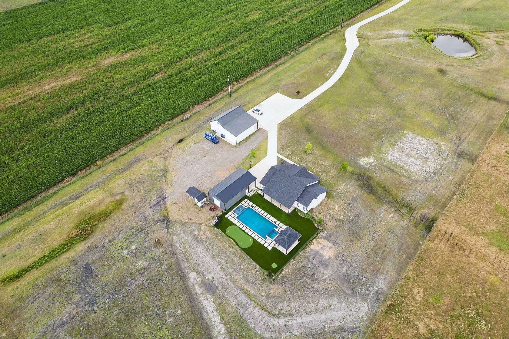 10.3 Acres of Recreational Land with Home for Sale in Nevada, Texas