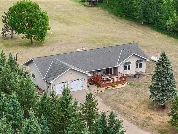 20 Acres of Recreational Land with Home for Sale in Loon Lake Township, Minnesota