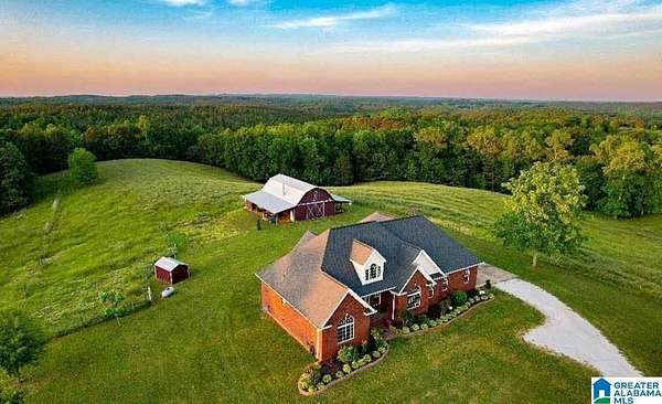 53 Acres of Agricultural Land with Home for Sale in Ranburne, Alabama