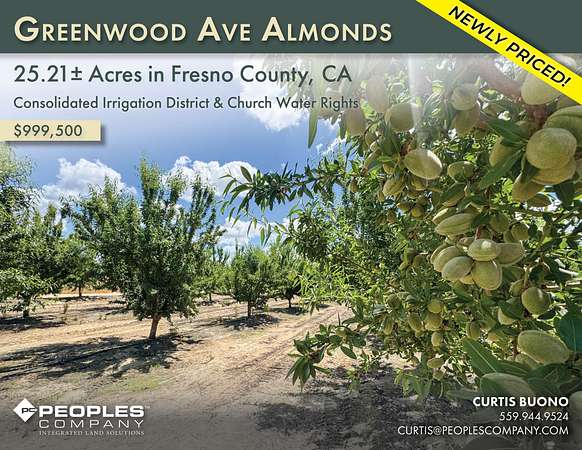 25.2 Acres of Land for Sale in Sanger, California