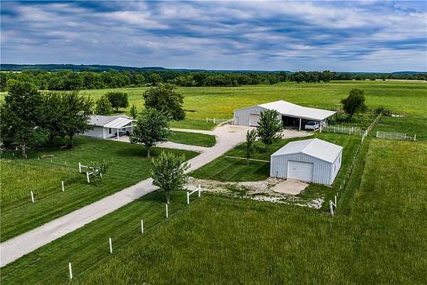 145 Acres of Land with Home for Sale in Pleasanton, Kansas