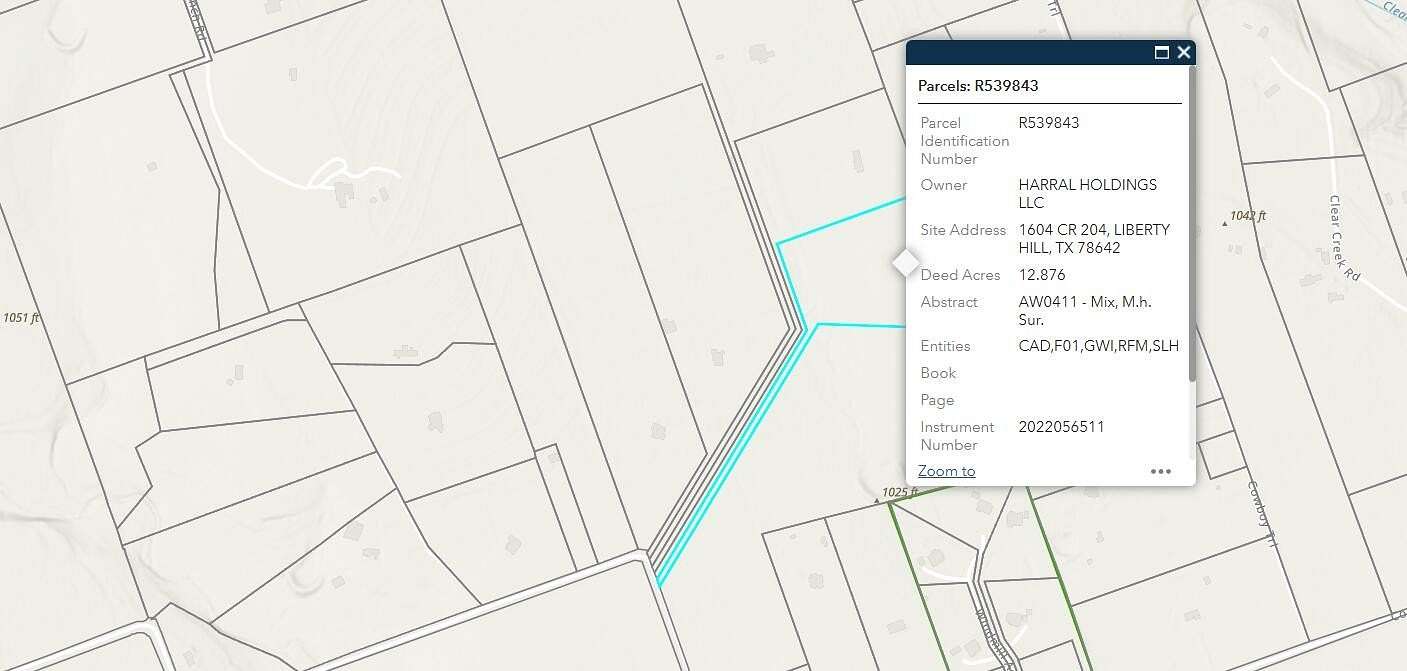 12.9 Acres of Recreational & Residential Land for Sale in Liberty Hill, Texas