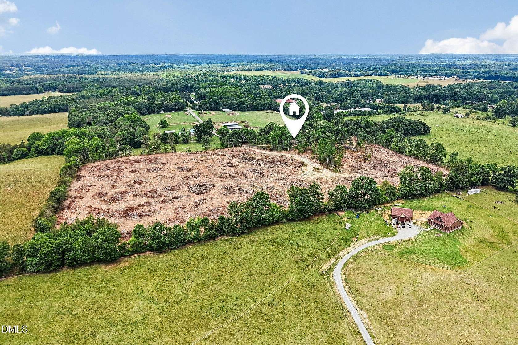 20.8 Acres of Agricultural Land with Home for Sale in Siler City, North Carolina