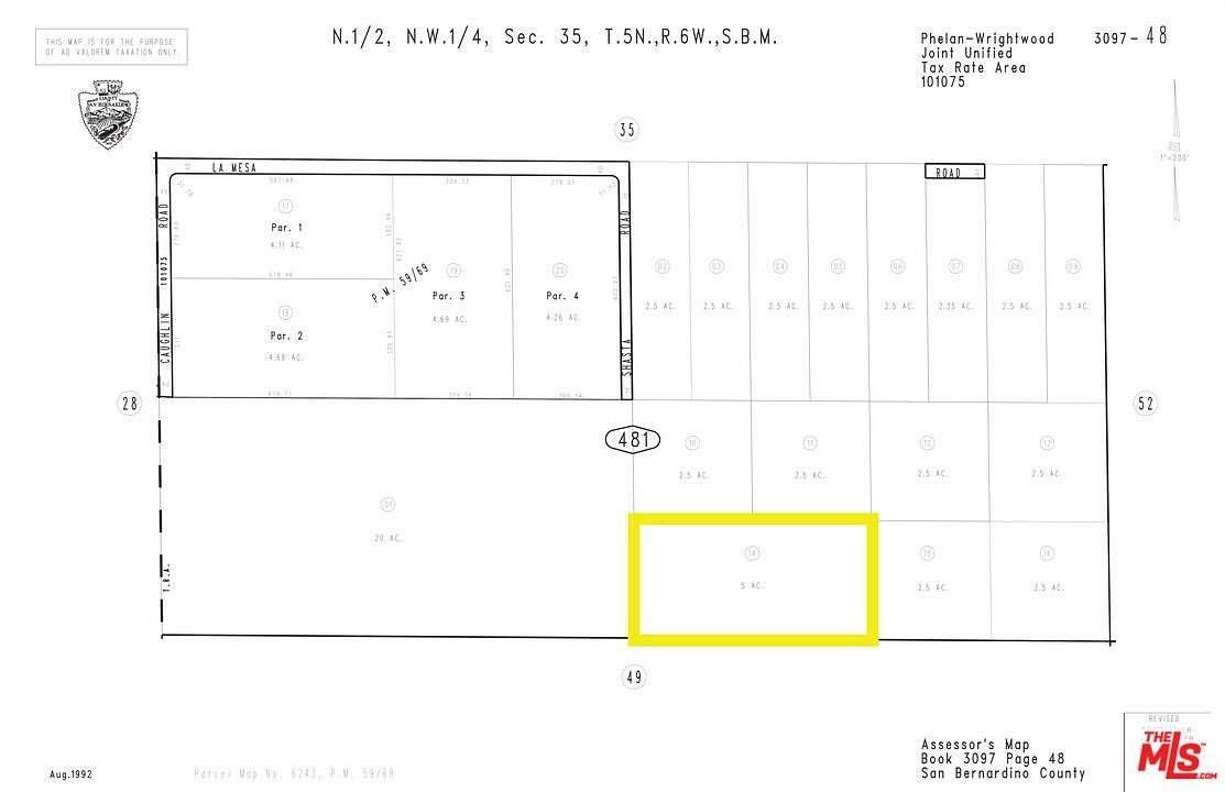5 Acres of Residential Land for Sale in Victorville, California