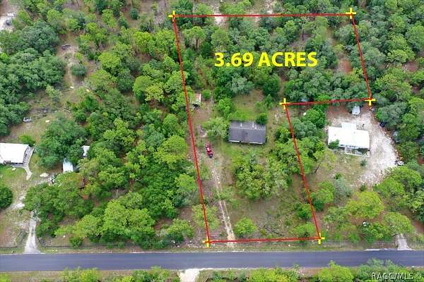 3.69 Acres of Land with Home for Sale in Lecanto, Florida