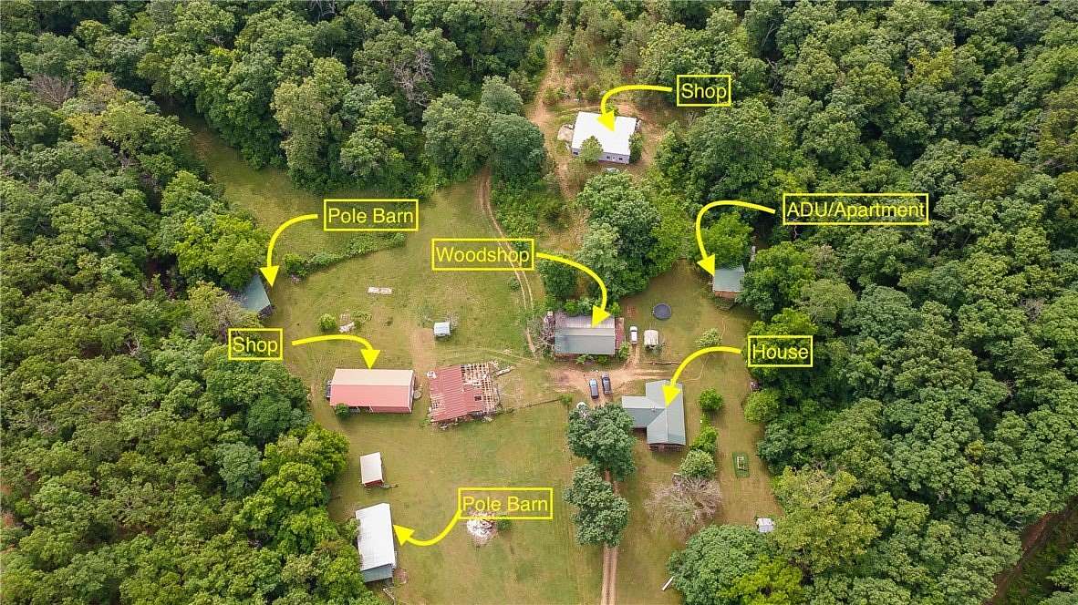 40 Acres of Land with Home for Sale in Wesley, Arkansas