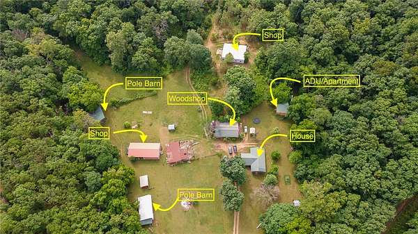 40 Acres of Land with Home for Sale in Wesley, Arkansas