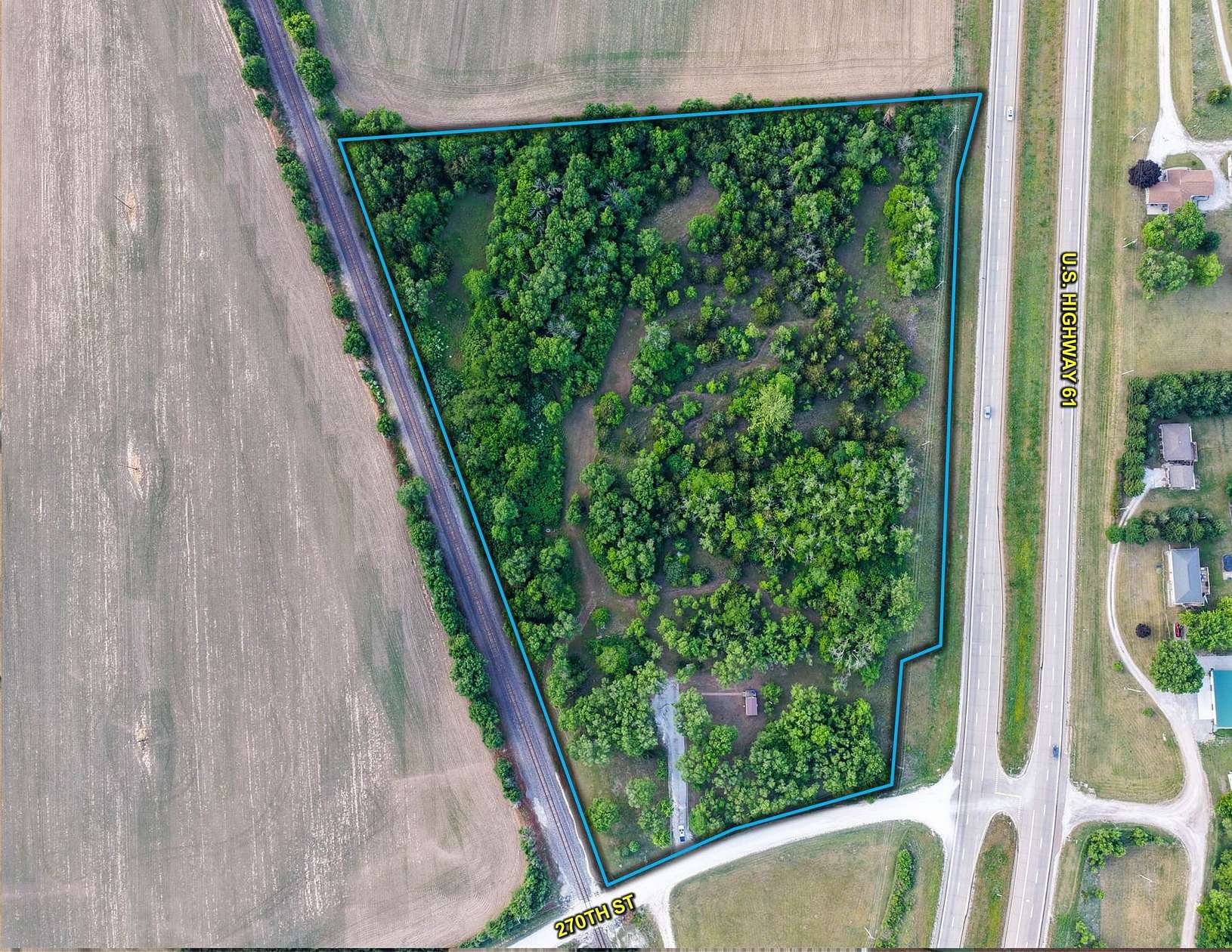 12.5 Acres of Recreational & Residential Land for Sale in Montrose, Iowa