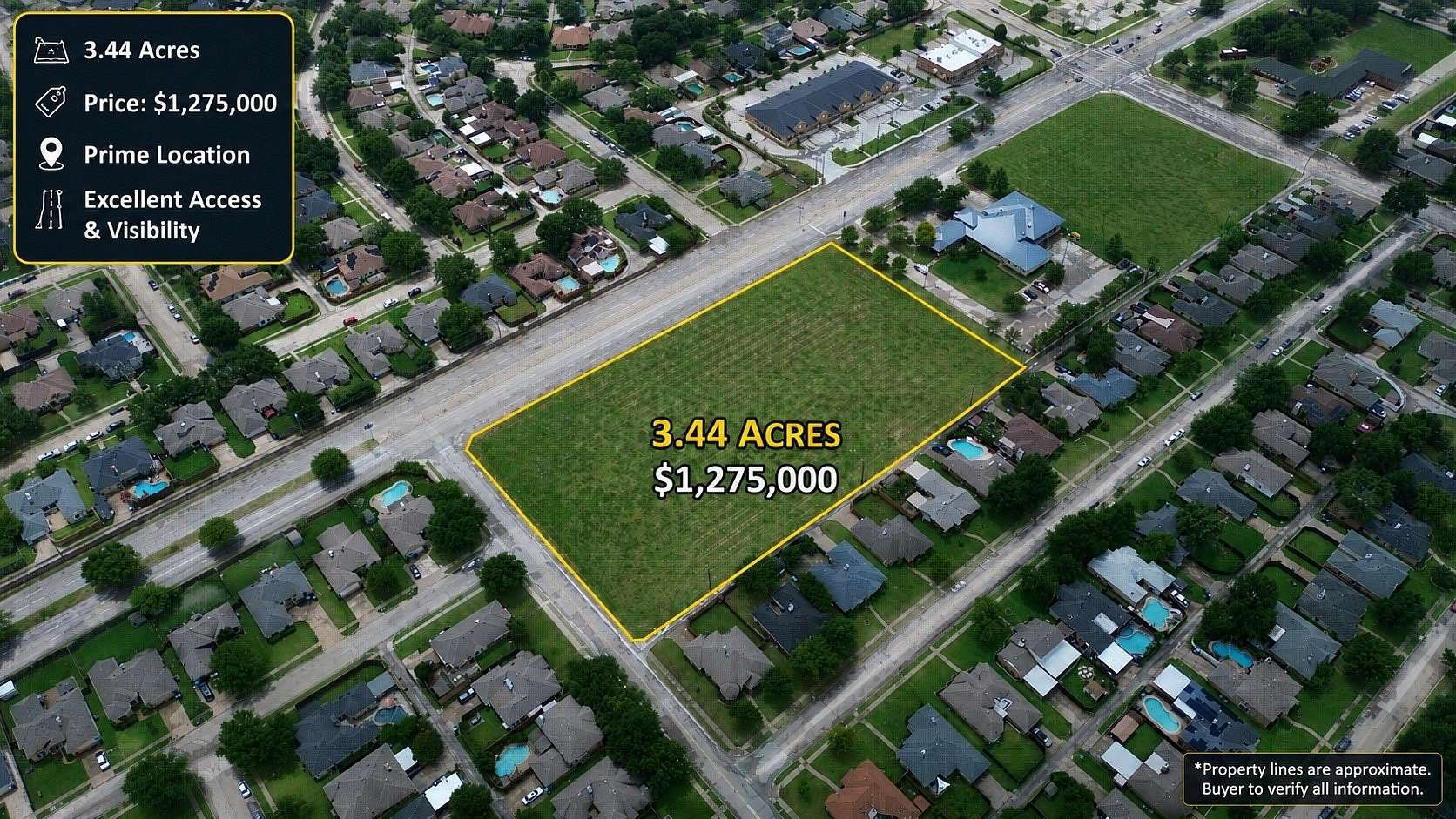 3.45 Acres of Commercial Land for Sale in Rowlett, Texas
