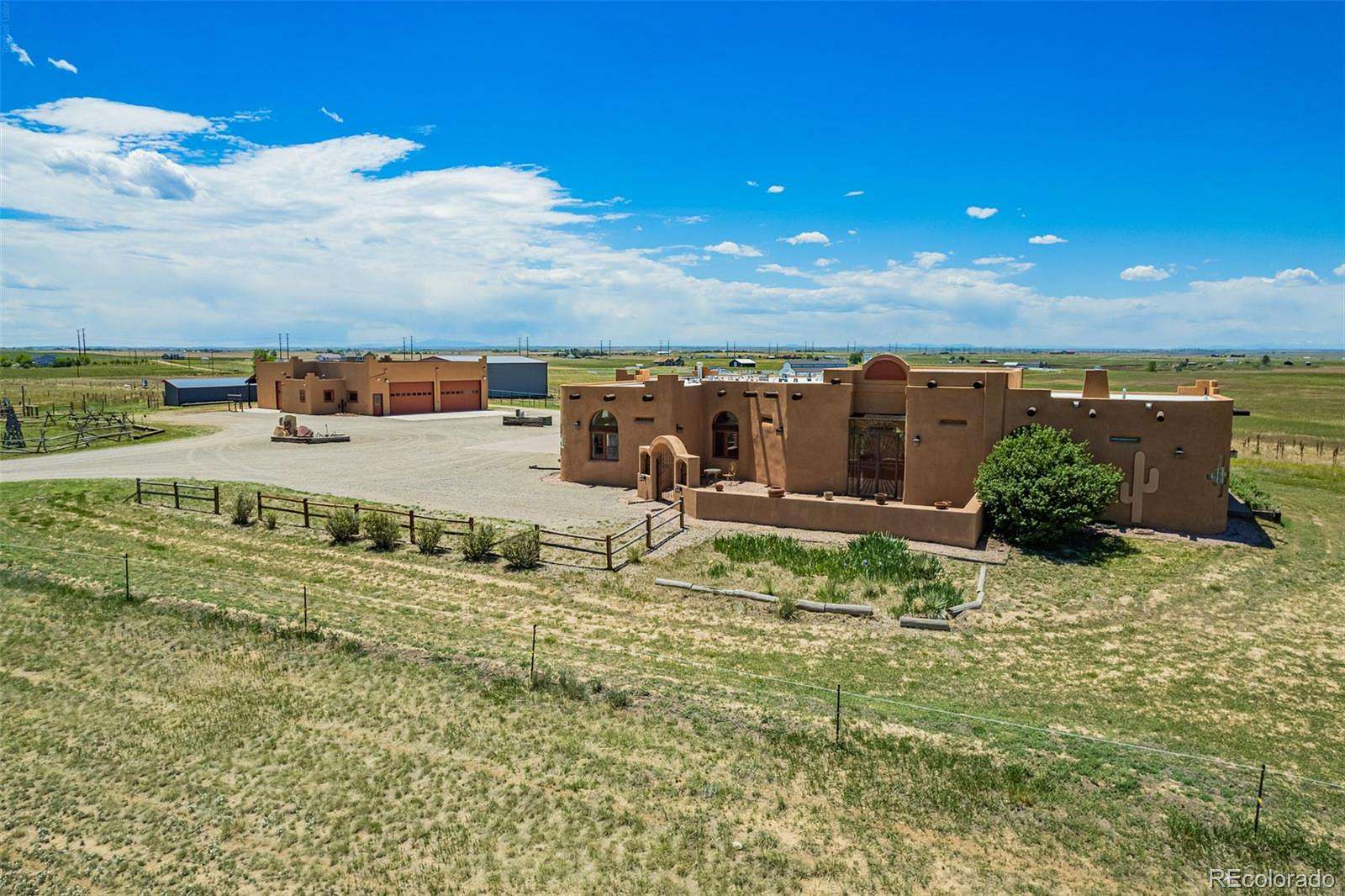 40.1 Acres of Agricultural Land with Home for Sale in Strasburg, Colorado