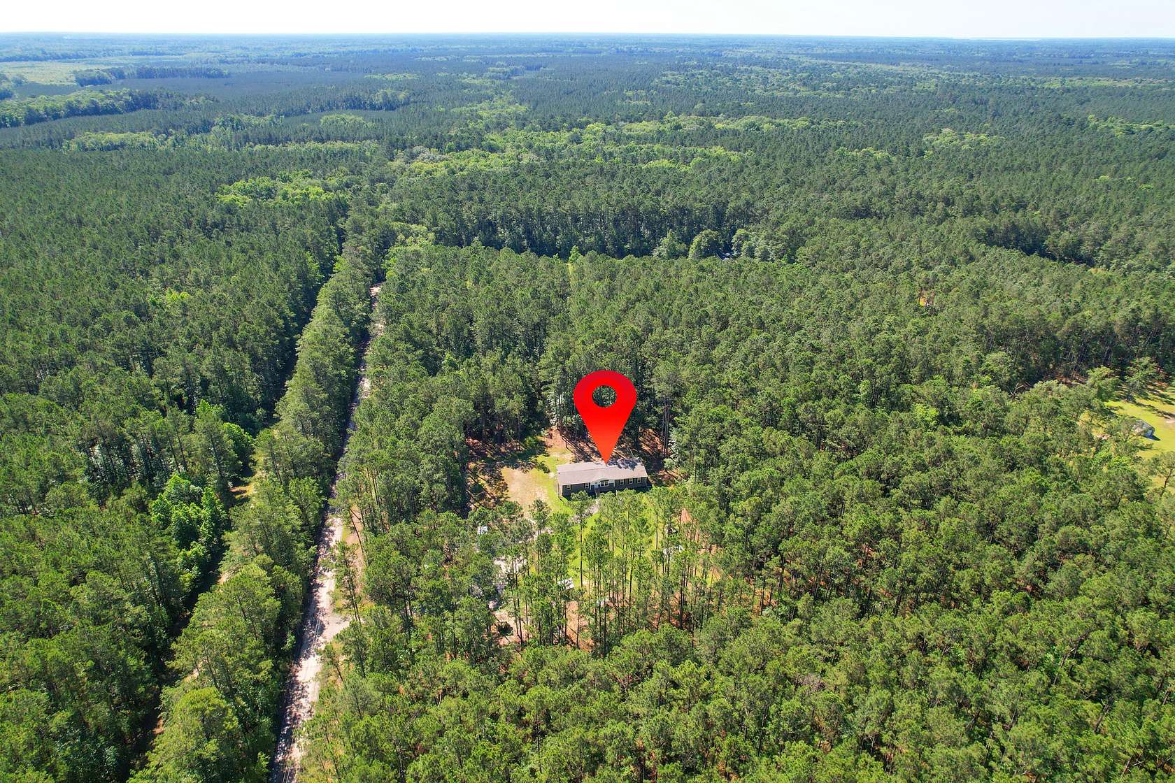 17 Acres of Recreational Land with Home for Sale in Adams Run, South Carolina