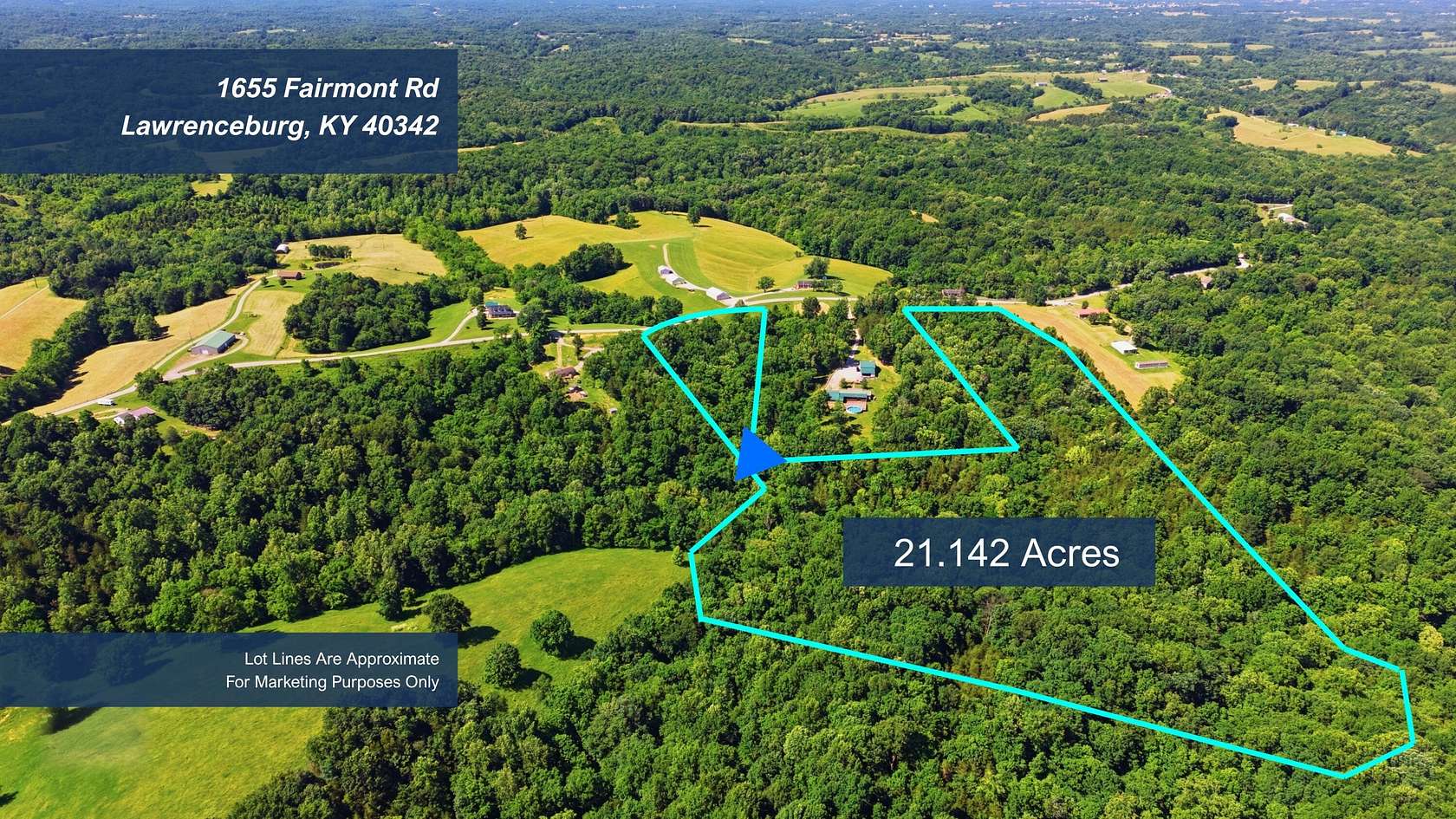 21.1 Acres of Recreational Land for Sale in Lawrenceburg, Kentucky