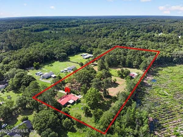 9.18 Acres of Land with Home for Sale in Callahan, Florida