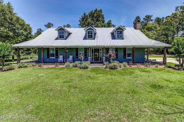 10.5 Acres of Land with Home for Sale in Vancleave, Mississippi