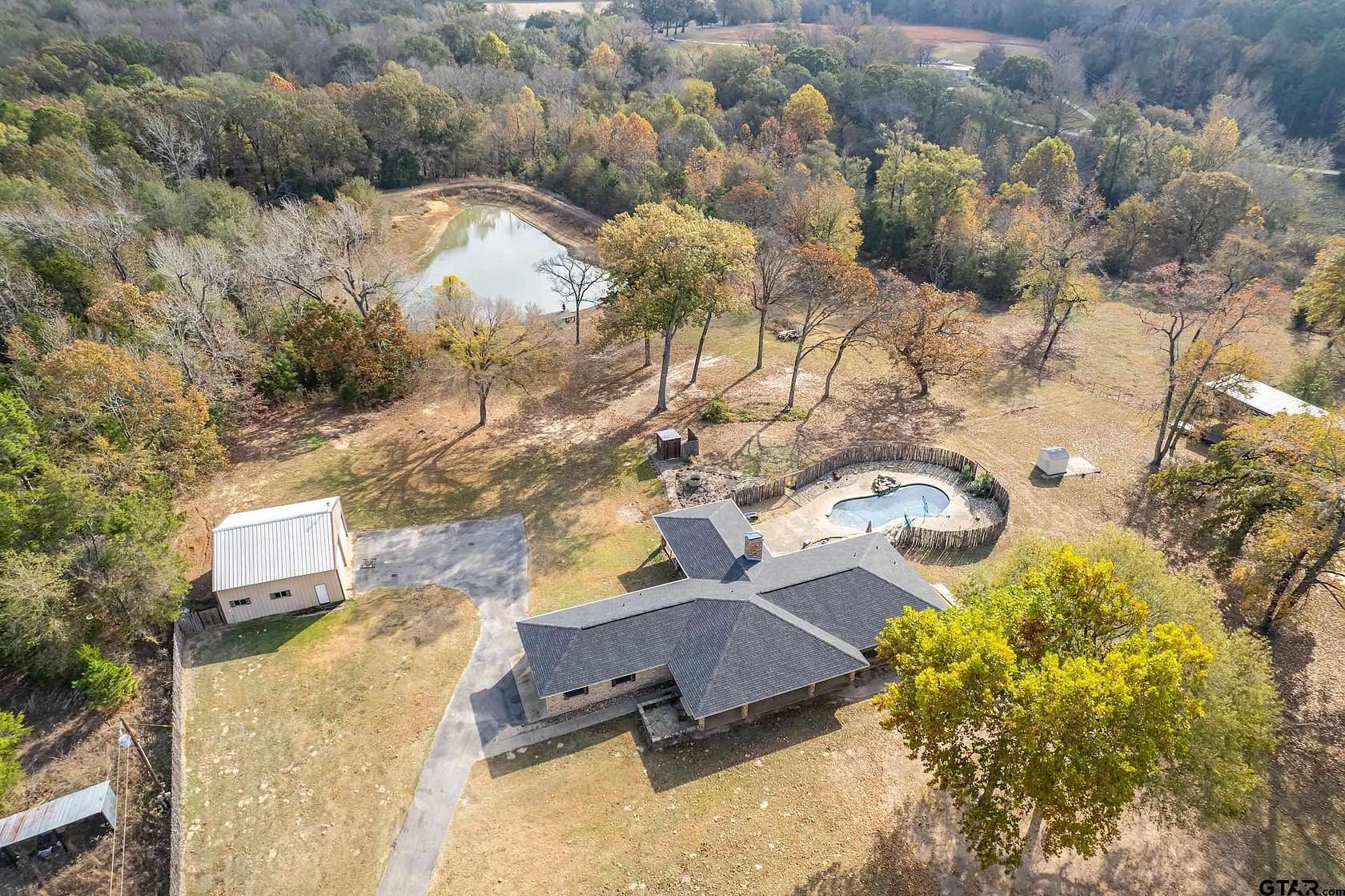 14.6 Acres of Recreational Land with Home for Sale in Ben Wheeler, Texas