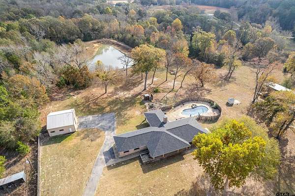 14.6 Acres of Recreational Land with Home for Sale in Ben Wheeler, Texas