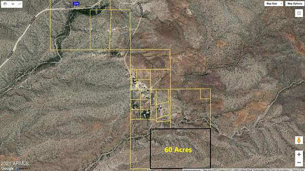 60 Acres of Recreational Land for Sale in Winkelman, Arizona