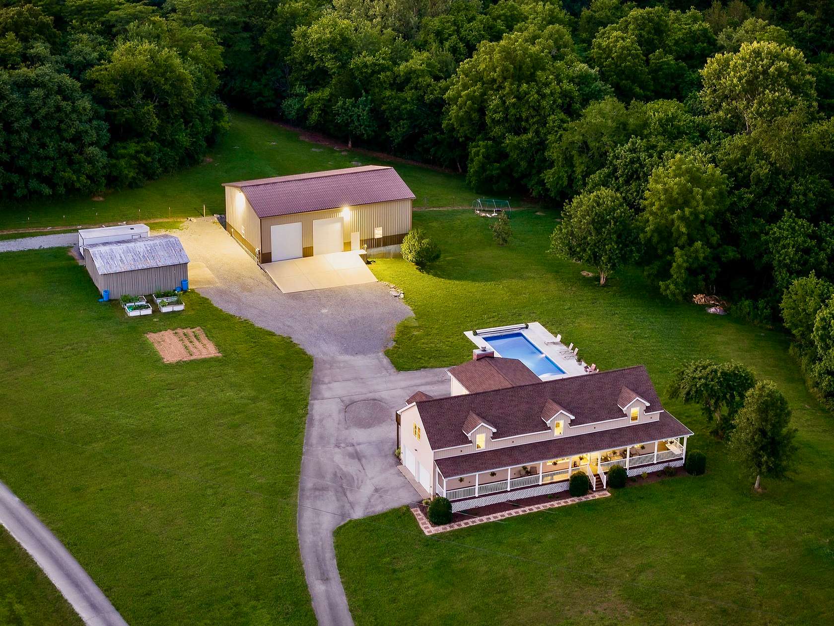 5.7 Acres of Land with Home for Sale in Alexandria, Tennessee