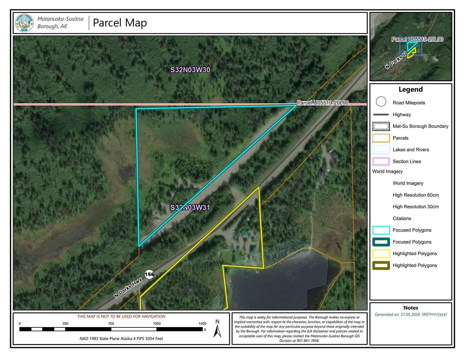 20 Acres of Recreational Land for Sale in Trapper Creek, Alaska