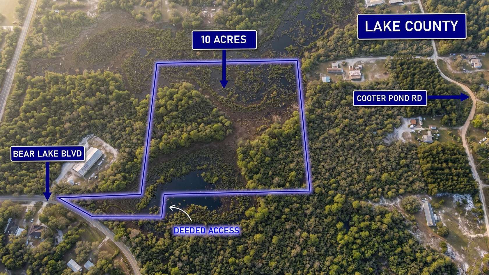 10 Acres of Residential Land for Sale in DeLand, Florida