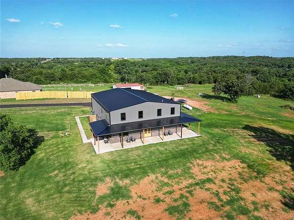 6.56 Acres of Land with Home for Sale in Luther, Oklahoma