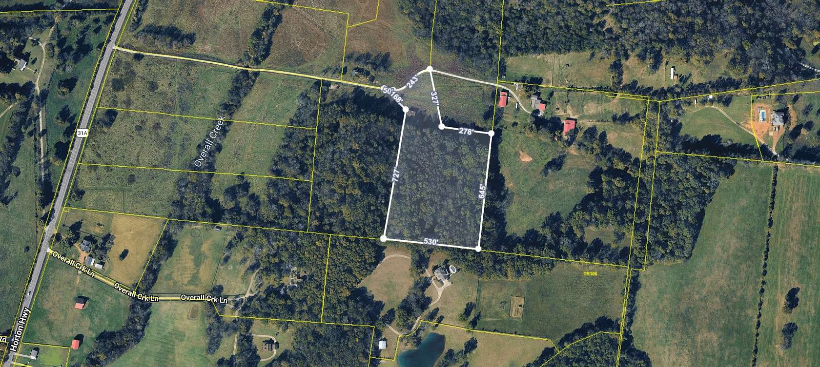 8.83 Acres of Residential Land for Auction in College Grove, Tennessee