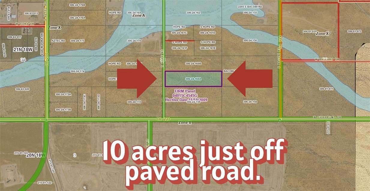 10.2 Acres of Land for Sale in Golden Valley, Arizona