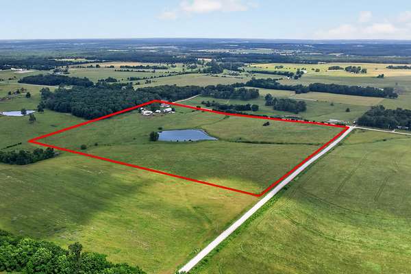 39.1 Acres of Agricultural Land with Home for Sale in Conway, Missouri