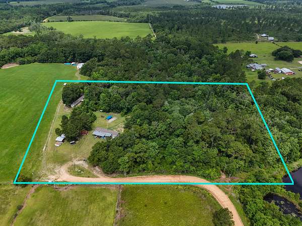 12 Acres of Land with Home for Sale in DeFuniak Springs, Florida