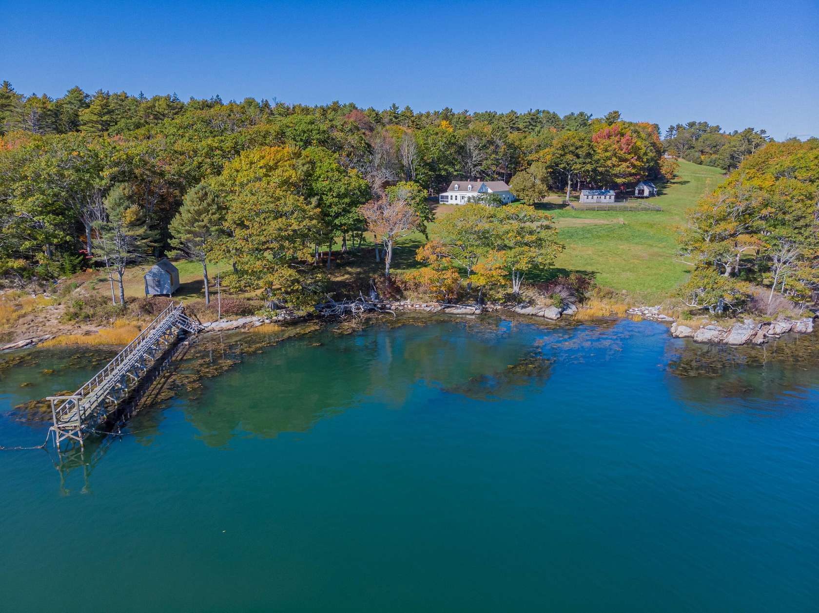 52 Acres of Recreational Land with Home for Sale in Westport Island, Maine