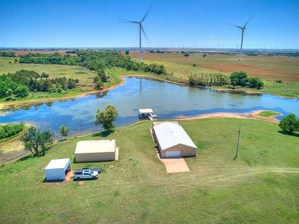 167 Acres of Recreational Land with Home for Sale in Okarche, Oklahoma