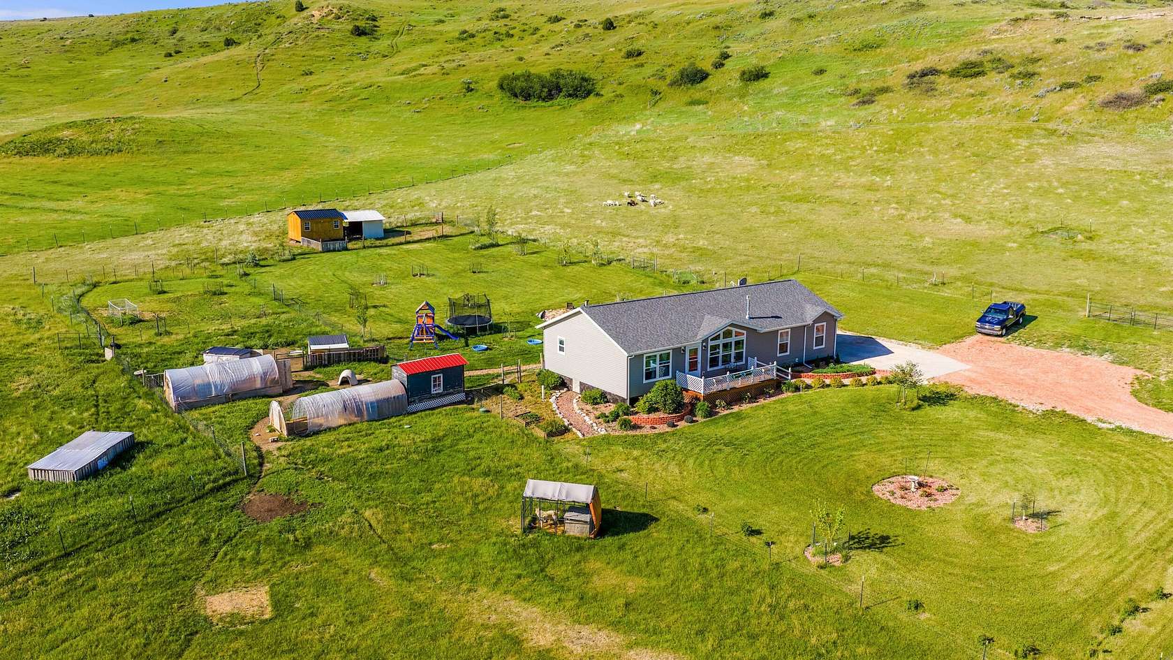 38.6 Acres of Agricultural Land with Home for Sale in Sheridan, Wyoming
