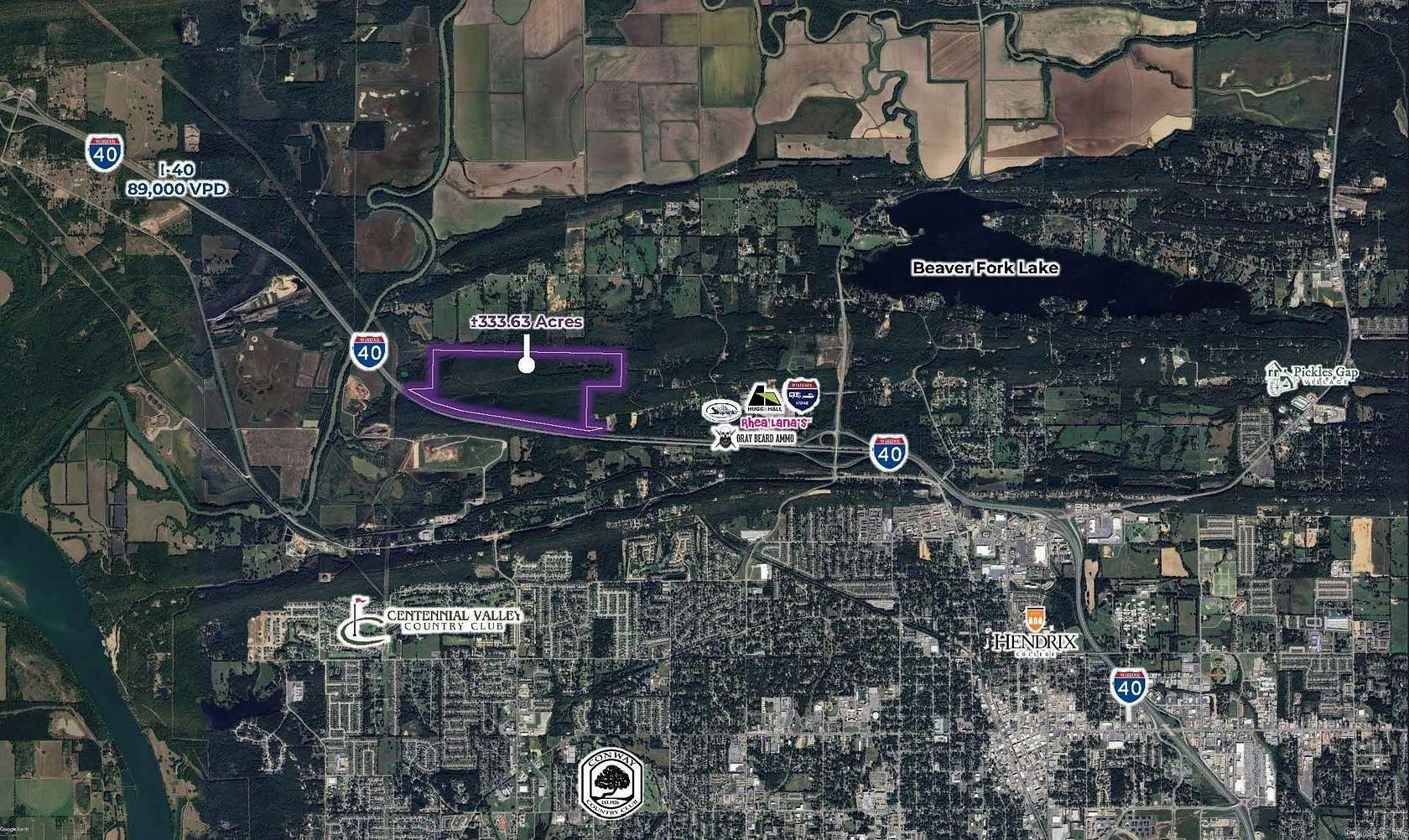 334 Acres of Land for Sale in Conway, Arkansas