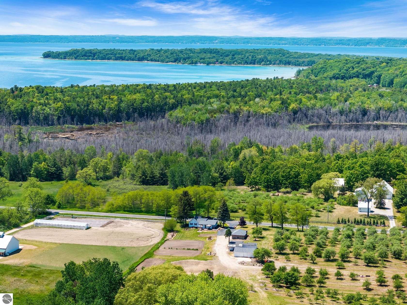 23.3 Acres of Agricultural Land with Home for Sale in Traverse City, Michigan