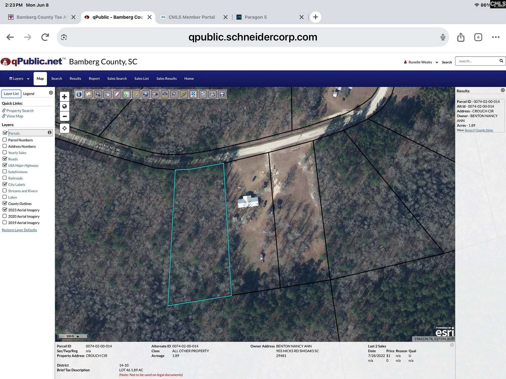 1.89 Acres of Residential Land for Sale in Bamberg, South Carolina