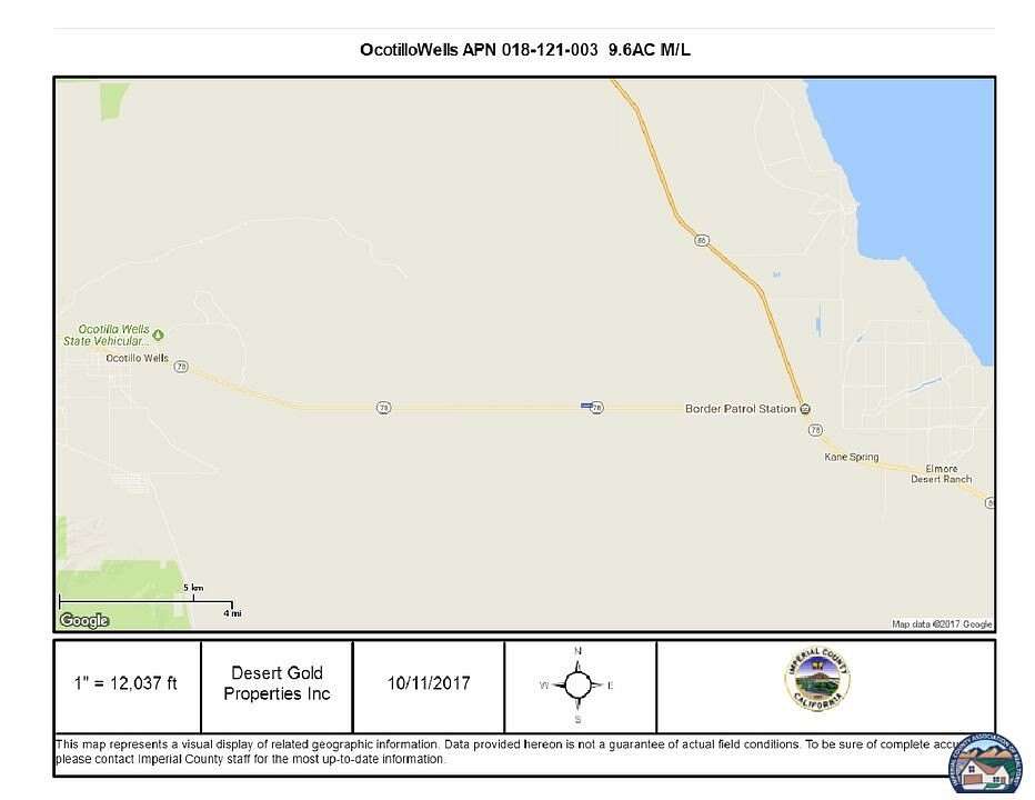 9.6 Acres of Land for Sale in Borrego Springs, California