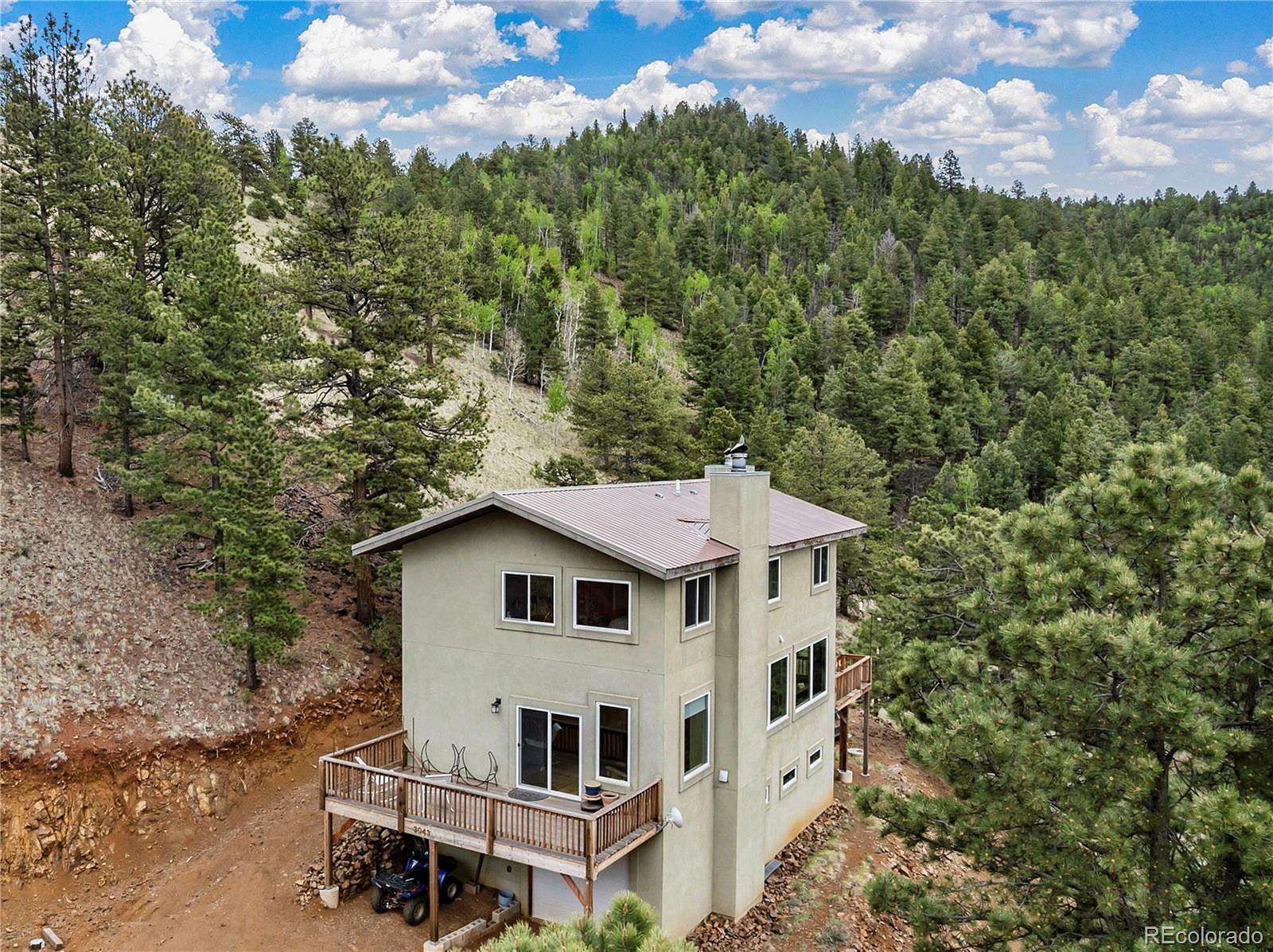23.1 Acres of Recreational Land with Home for Sale in Cripple Creek, Colorado