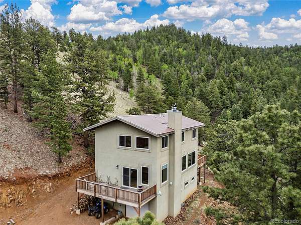 23.1 Acres of Recreational Land with Home for Sale in Cripple Creek, Colorado
