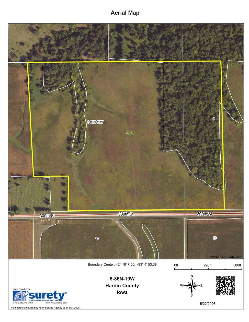 47.7 Acres of Land for Sale in Union, Iowa