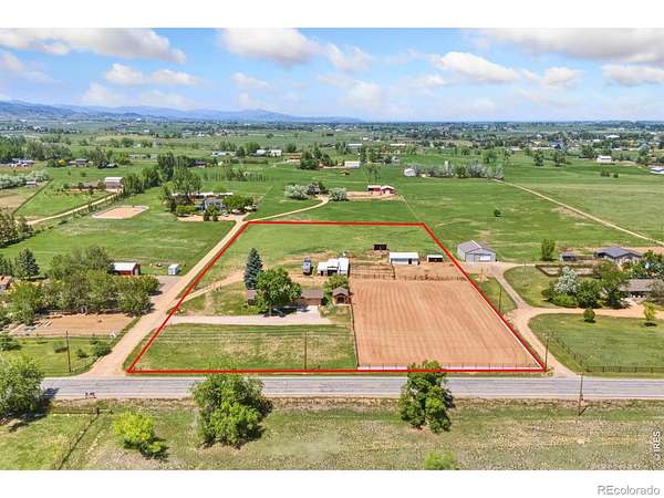 5 Acres of Land with Home for Sale in Berthoud, Colorado