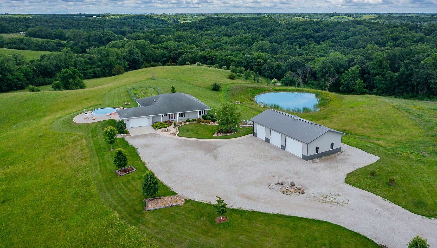 19.4 Acres of Recreational Land with Home for Sale in Moravia, Iowa