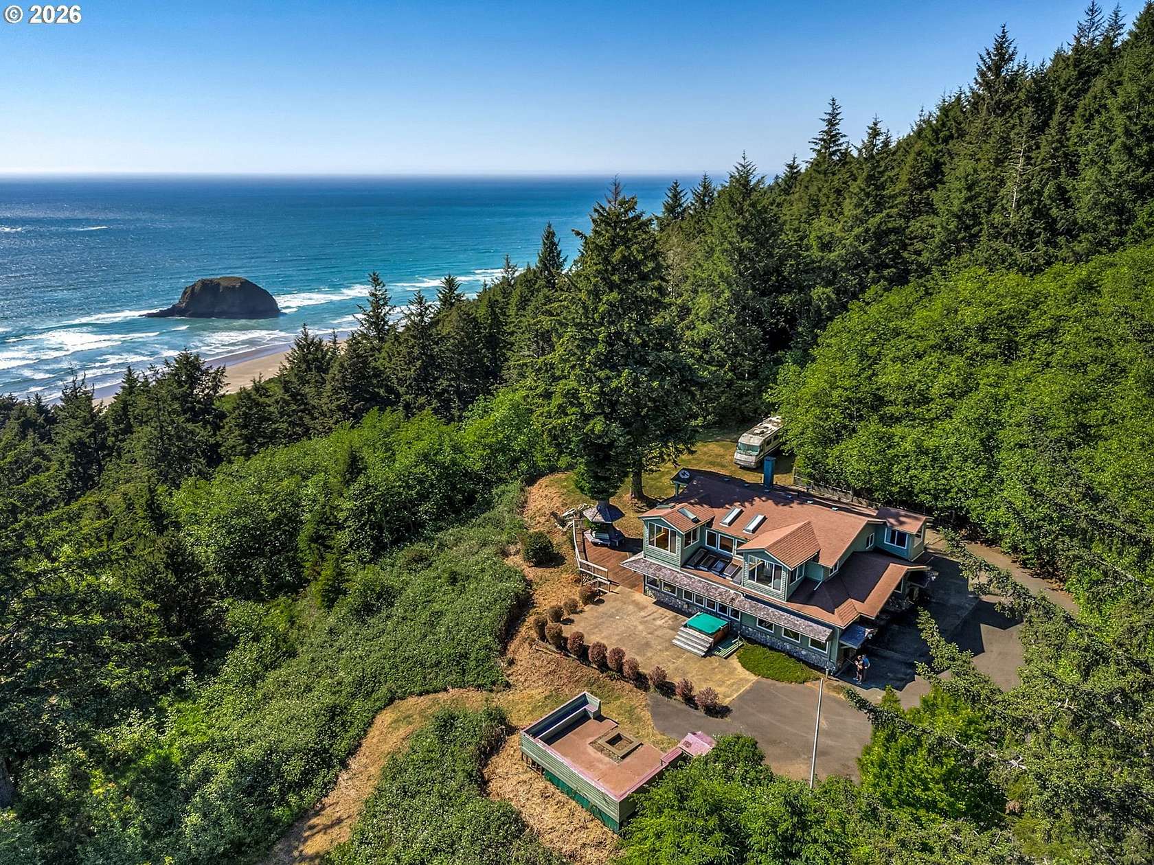 5.63 Acres of Land with Home for Sale in Cannon Beach, Oregon