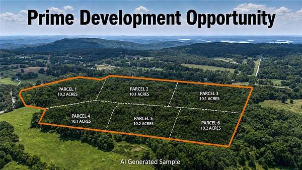 61.3 Acres of Recreational & Residential Land for Sale in Garfield, Arkansas