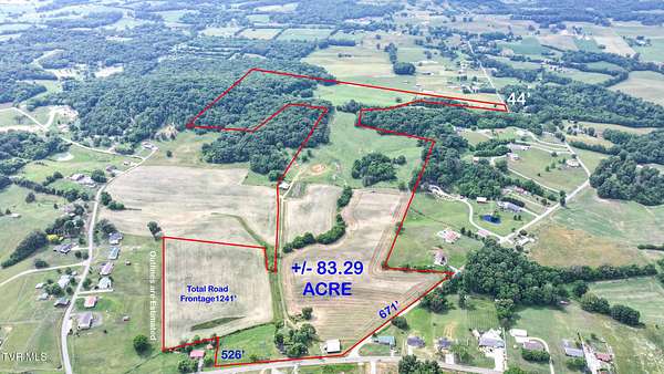 83.3 Acres of Land for Sale in Greeneville, Tennessee