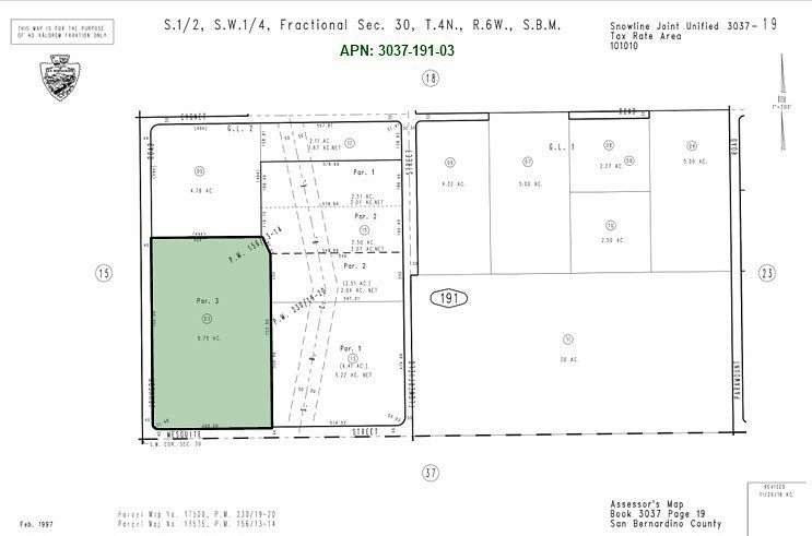 8.79 Acres of Agricultural Land for Sale in Phelan, California