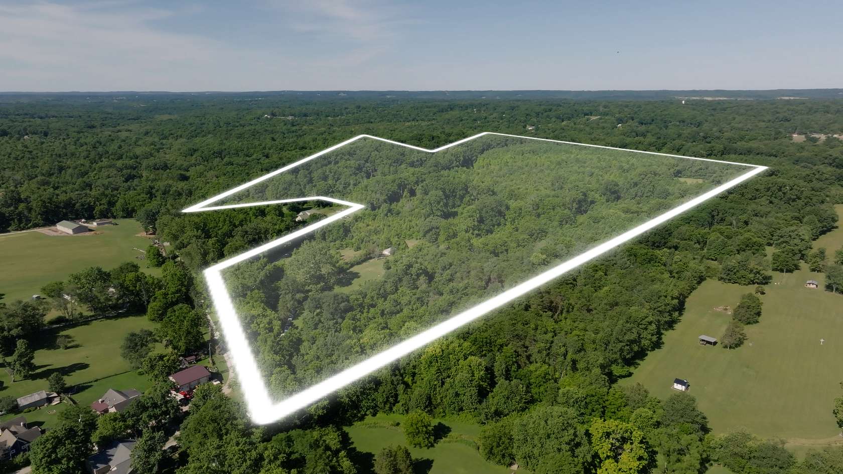 56.7 Acres of Recreational Land with Home for Auction in Bloomington, Indiana