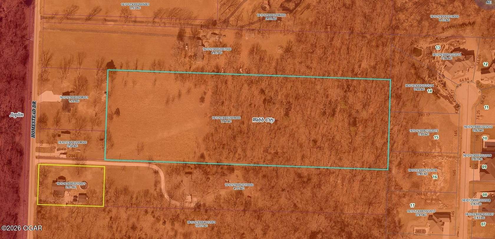 7.79 Acres of Land for Sale in Webb City, Missouri