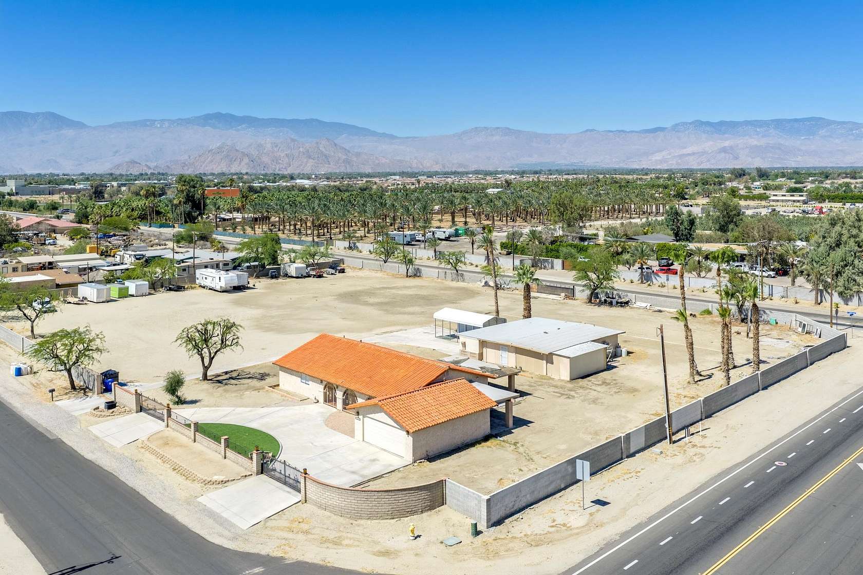 2.12 Acres of Land with Home for Sale in Indio, California